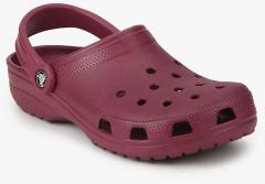 Crocs Classic Maroon Clogs women