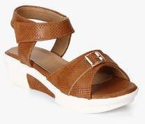 J Collection Brown Buckled Sandals girls