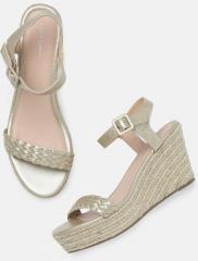Mast & Harbour Gold Synthetic Wedges women