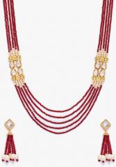 Rubans Red & Gold Alloy Jewellery Set women