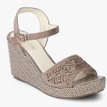 Shoe Couture Brown Embellished Wedges women