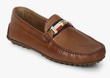 tommy hilfiger loafers brown