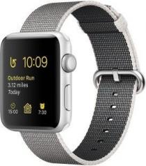 Apple Watch Series 2 38 mm Silver Aluminum Case with Pearl Woven Nylon Band Smartwatch