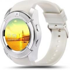 Life Like V8 BLUETOOTH WITH SIM CARD & SD CARD SUPPORT WHITE Smartwatch