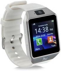 Wokit DZ09 114 Bluetooth with Built in Sim card and memory card slot Compatible with All Android Mobiles White Smartwatch