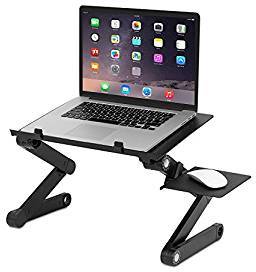 ANVA T 6 Aluminum Alloy Adjustable Laptop Table with 2 USB Cooling Fan and Mouse Pad