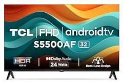 Tcl 32 inch (80.04 cm) Metallic Bezel Less S Series FHD 32S5500AF (Black) Smart Android LED TV