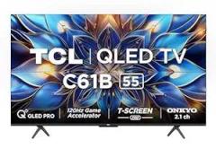 Tcl 55 inch (139 cm) Google 55C61B (Black) Smart 4K Ultra HD QLED TV