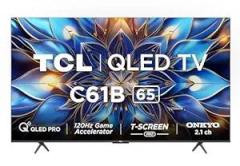 Tcl 65 inch (164 cm) Google 65C61B (Black) Smart 4K Ultra HD QLED TV