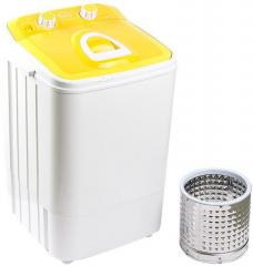 DMR 4.6 Kg Portable Mini Washing Machine Semi Automatic with Steel Dryer basket DMR 46 1218 Yellow