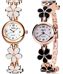Analogue White Dial Women's Watches Combo of 2