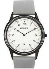 Analog Slim Watch for Men & Women. Cool, Classy, Trendy, Funky, Stylish Unisex Watches. Round White dial Grey Strap