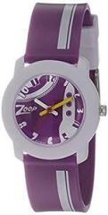Analog Unisex Watch Purple Dial Multi Colored Strap