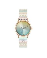Chumbak Round Dial Analog Watch for Women|Paisely Garden Collection| Printed Vegan Leather Strap|Gifts for Women/Girls/Ladies |Stylish Fashion Watch for Casual/Work