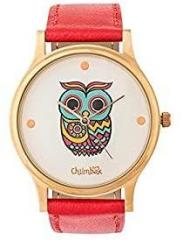 Chumbak Teal By Chumbak Classic Owl Red Wrist Watch