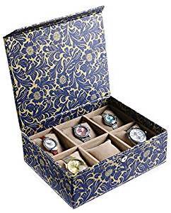 Ecoleatherette Handcrafted Multicolour Watch Case/Box
