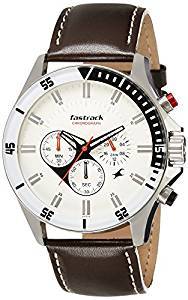 Fastrack Big Time Analog White Dial Men's Watch ND3072SL01
