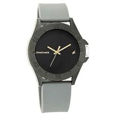 Fastrack Silicone Analog Grey Dial Unisex Adult Watch 68013Pp10, Gray Band