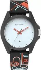Fastrack Silicone White Dial Analog Watch for Unisex Nr68011Pp01
