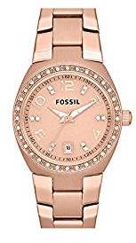 Fossil Analog Rose gold Dial Women's Watch AM4508