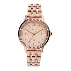 Fossil Gwen Analogue Women's Watch Gold Dial Womens Standard Colored Es4879 Gold Plated, Gold Strap Gold Plated