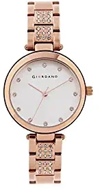 Women's Urban Fashion Full Rose Gold Plated White dial Metal Strap Watch, Model No. A2037 33