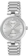 LOUIS DEVIN Women's Analog Wrist Watch with Stainless Steel Chain