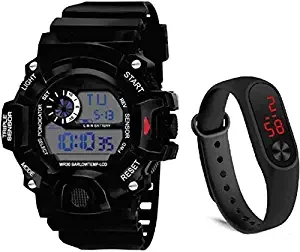 Buy Goldenize Fashion Analog Black Dial Black Strap Watch and Bracelet  Combo for Boys And Men PND FLTKNG Pack of 2 Online at Best Prices in  India  JioMart