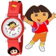 SELLORIA White Dial Dora Love Red Watch Series Analogue Girl's Kids Watch