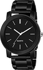 Shocknshop Stainless Steel Watch Series Analogue Men's Watch Black Dial Mens Long Colored Strap W219