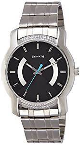 Sonata Analog Black Dial Men's Watch 7093SM01