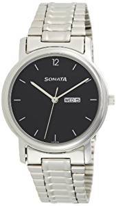 Sonata Analog Black Dial Men's Watch NC1013SM04