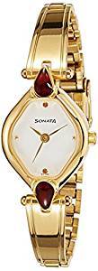 Sonata Analog White Dial Women's Watch NF8063YM05