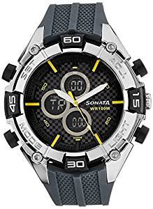 Sonata Ocean Series III Analog Digital Multi Color Dial Unisex Watch 77028PP01J