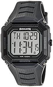 Sonata Sonata Touch Screen Digital Grey Dial Men's Watch 77048PP03