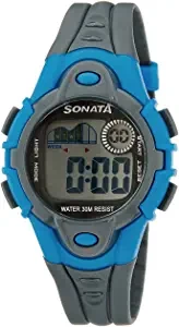 Sonata Super Fibre Digital Grey Dial Men's Watch NH87012PP03