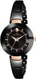 SWISSTONE Analog Women's Stainless Steel Watch Black Dial Black Colored Strap
