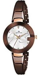 SWISSTONE Analog Women's Watch Silver Dial Brown Colored Strap