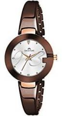 SWISSTONE Analogue Women's Watch Silver Dial Brown Colored Strap