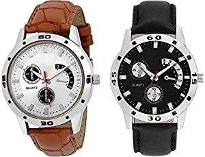 Analogue Multi Colour Dial Men's Boy's Watch Combo Pack of 2 Watch