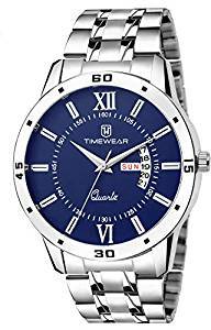 TIMEWEAR Day Date Functioning Blue Dial Chain Watch for Men