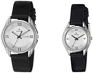 Titan Bandhan Analog Silver Dial Couple's Watch NE15782489SL03