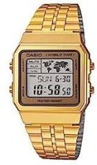Vintage Series Digital Gold Dial Unisex's Watch A500WGA 9DF